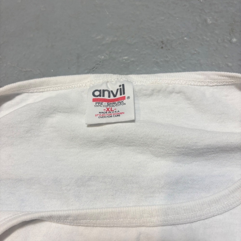 Vintage 90s Champagne Classic Women's Rugby Tank Top XL Single Stitch - Picture 9 of 9